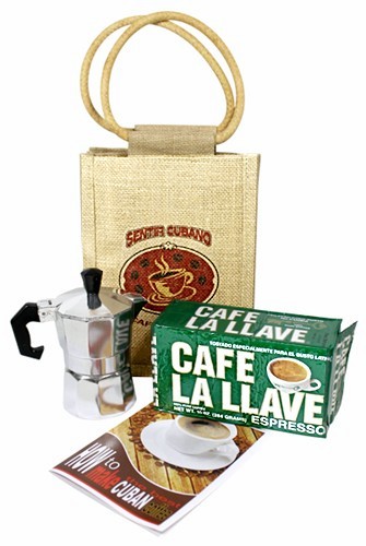 Cuban Coffee Kit Gift Bag.
